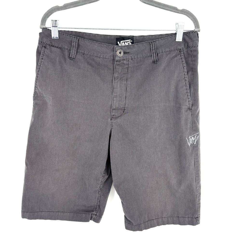 Vintage Vans Skateboarding Shorts Striped Loose Fit Grunge Skater Y2K